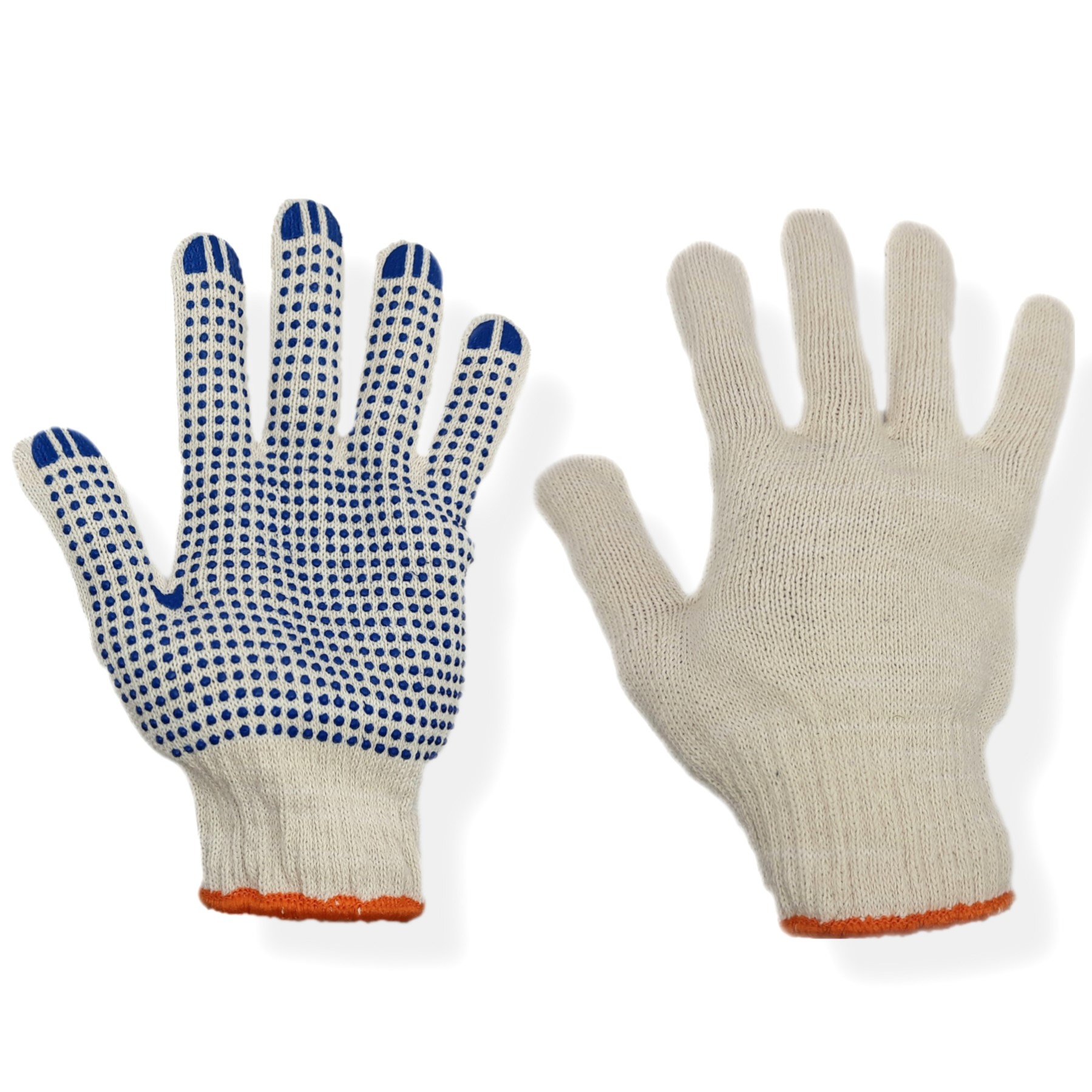 Рукавички SG-507 білі трикотажні бавовна з ПВХ крапкою, ТМ SAFETY SG GROUP